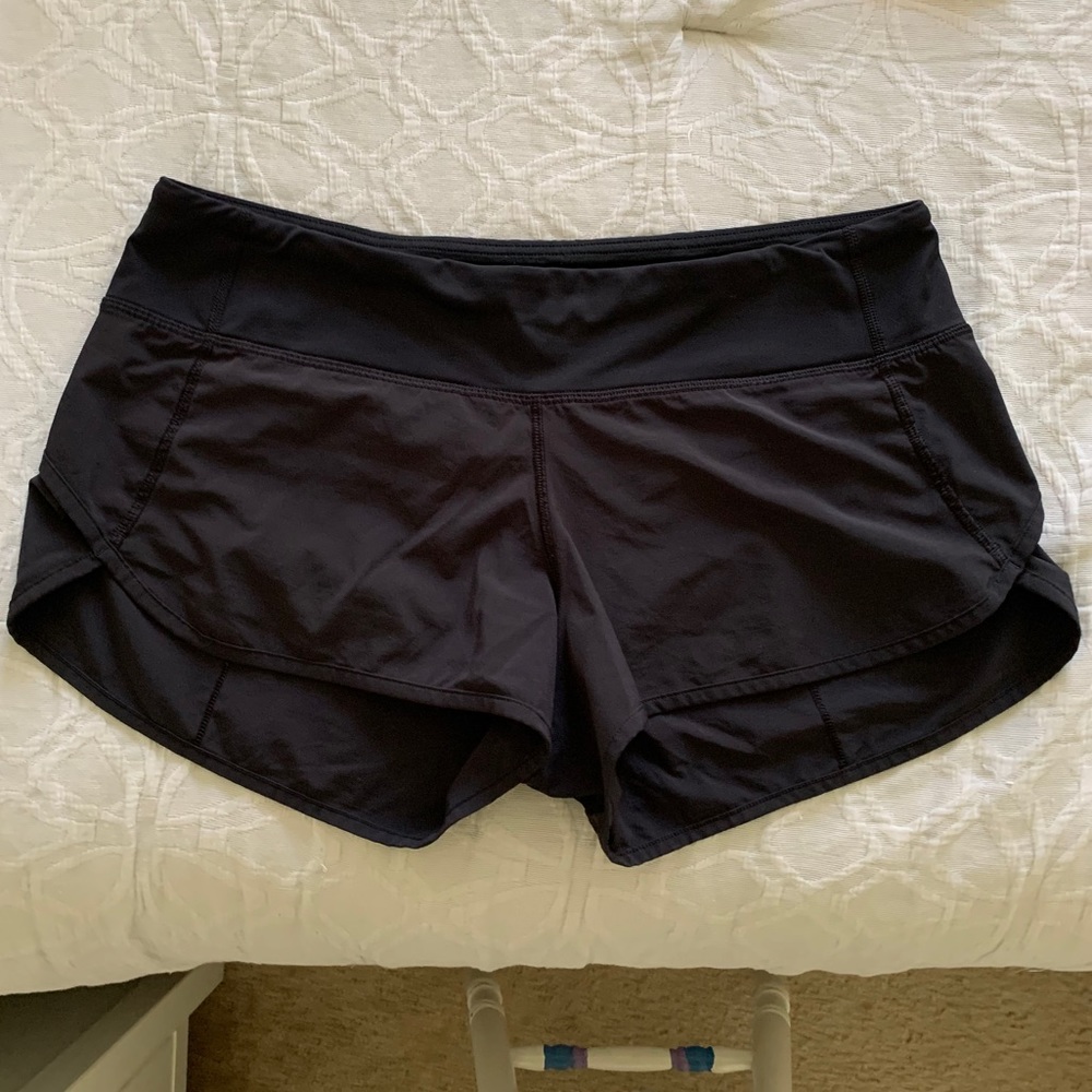 Lululemon speed up shorts 2.5” black sz 8